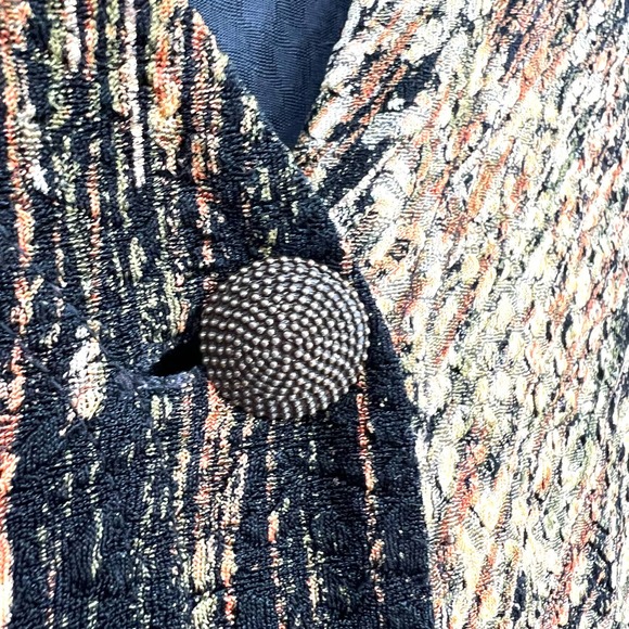 Coldwater Creek Womens Size Small Metallic Gold Long Sleeve Blouse Shirt Top - Picture 5 of 9